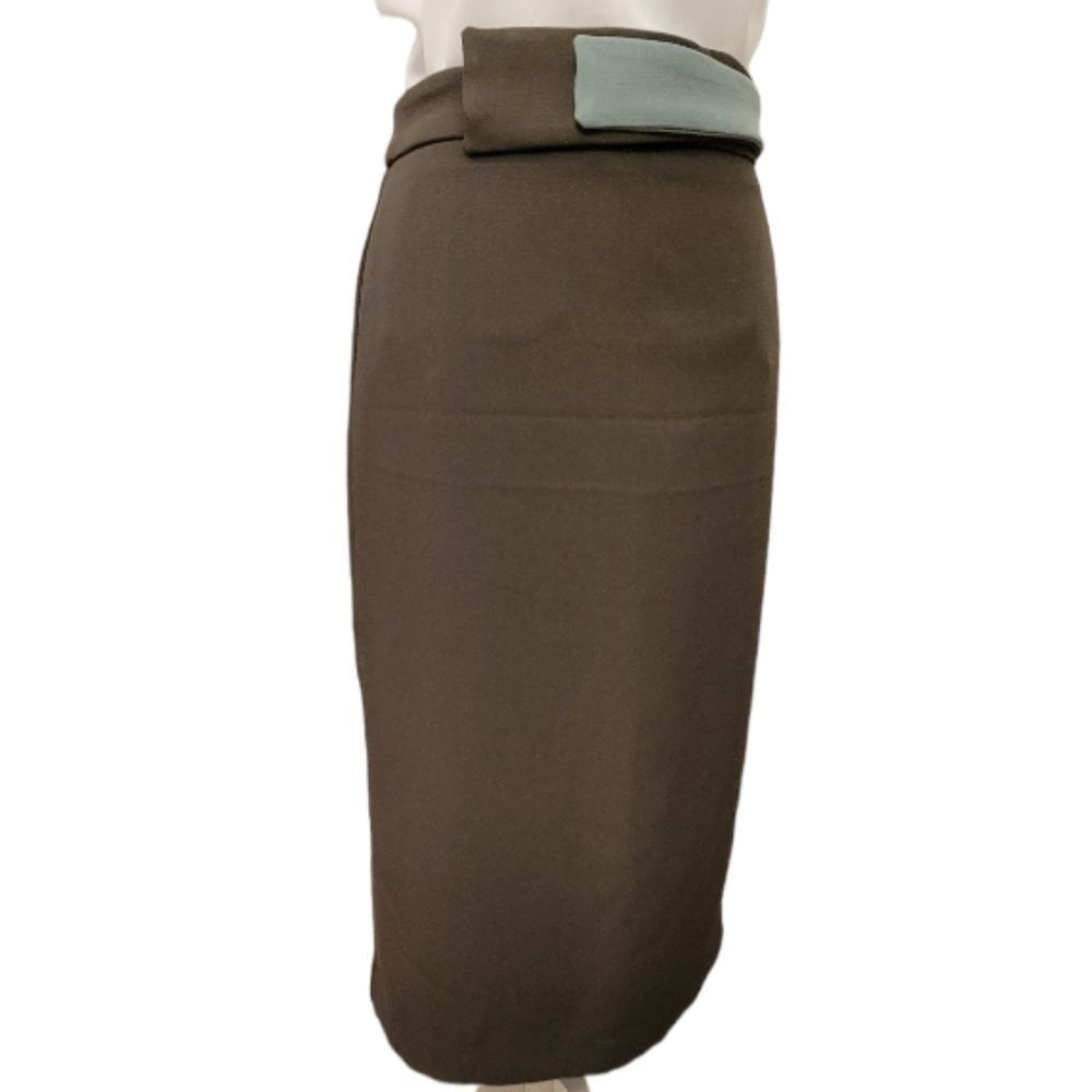 Eva Mendes/New York & Company (NY&Co) Olive/Green Pencil Skirt, 0, NWOT - Picture 7 of 15